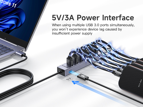 usb hub for laptop data transfer