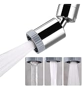 Swivel Faucet Aerator,3-function Faucet Nozzle,360° Big Angle Rotate Kitchen Sink Faucet Attachme...