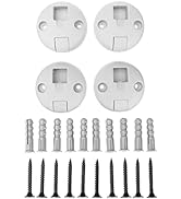 COMOMY Hardware Wall Mounts and Screws (White) - Securely Mount Your COMOMY Gate for Ultimate Sta...