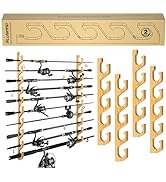 PLUSINNO WH5 Horizontal Fishing Rod/Pole Holders for Garage, Wall or Ceiling Mounted Fishing Rod ...