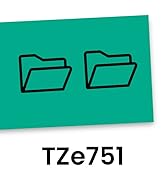Brother Genuine P-touch TZe751 Label Tape in cardboard pack: Black on Green 24mm