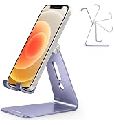 OMOTON Adjustable Cell Phone Stand, C2 Aluminum Desktop Cellphone Stand with Anti-Slip Base and C...