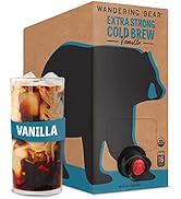 Wandering Bear Organic Vanilla Coffee Cold Brew On Tap, Iced Coffee Drink -Extra Strong, Smooth, ...