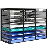 PAG Adjustable Mail Sorter Organizer, Countertop Literature Organizer, Student Mailbox for Classr...