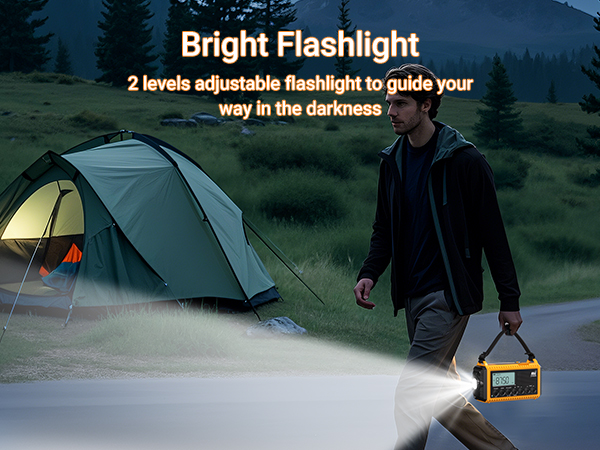 crank radio flashlight cell phone charger