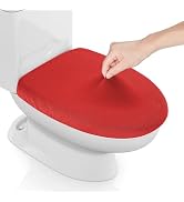 Stretch Spandex Toilet Lid Cover, Thick Toilet Seat Cover for Bathroom, Washable Soft Toilet Cove...