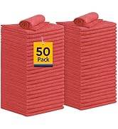 UNIMADE Shop Towels Rags, 50 Pack Reusable Shop Rags Bulk Microfiber Cleaning Cloth Lint Free Cle...