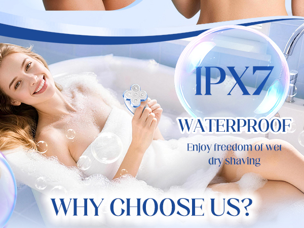 IPX7 waterproof support both wet and dry shaving