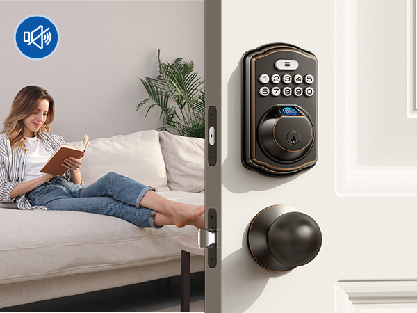 keyless entry door lock with knobs