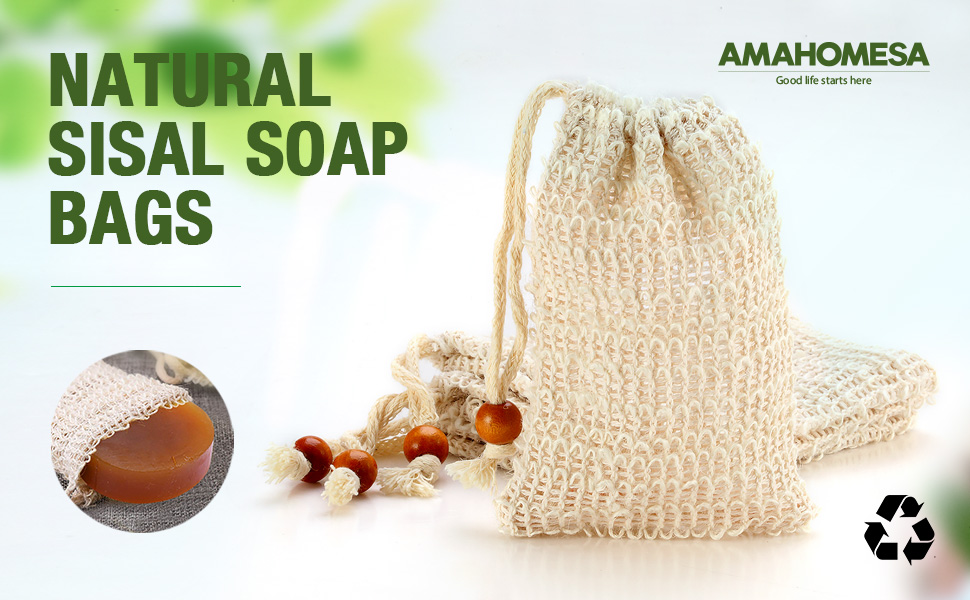 Natural Sisal Soap Bags