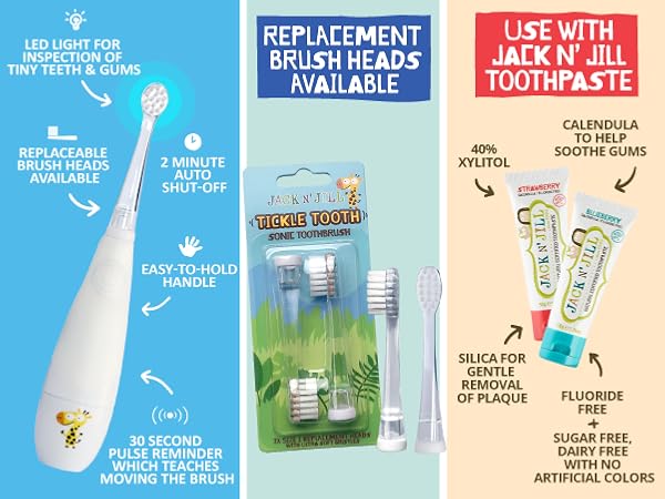 jack n jill tickle toothbrush for babies toddlers kids