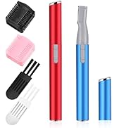 Chumia 2 Pcs Electric Eyebrow Trimmer Women Precision Face Razors Mini Shaver with Comb Christmas...