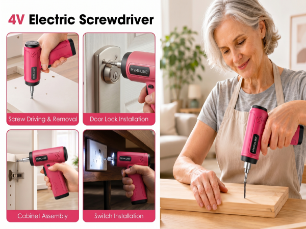 Cordless Screwdriver Rechargeable drill Electric Screwdriver, Screw Gun, 3Nm Power Screwdriver