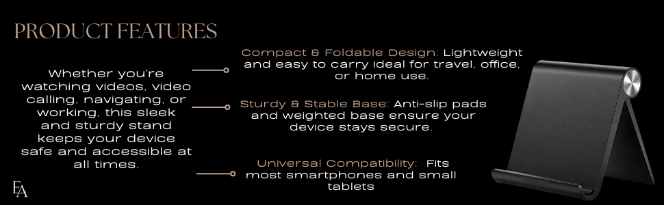 Compact foldable design, sturdy base