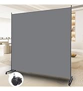Room Divider Single Panel Privacy Screen W/Wheels, 71'' Wide Portable Room Divider Screen, Upgrad...
