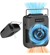 Portable Personal Fan Shirt Fan Rechargeable 8000mAh, Body Fans with 3 Speeds Faster Cooling &amp; LE...
