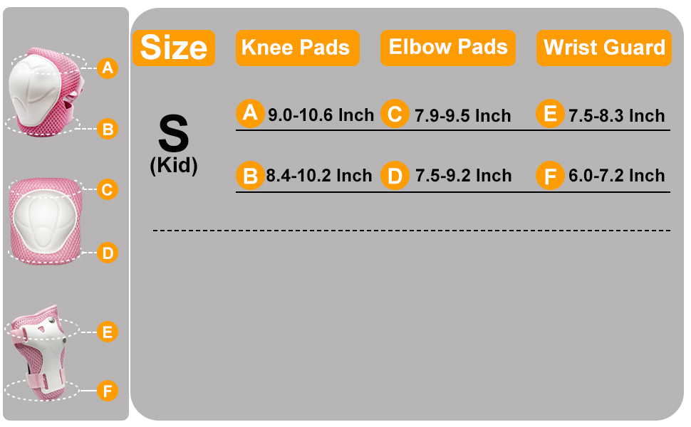 3-8 kids protective gear set