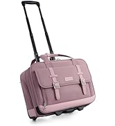 AUROTIER Rolling Laptop Bag Women, Rolling Briefcase for Women with Dual Lock, 17 Inch Computer B...