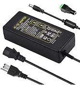 24V DC Power Supply 6A 144W,100-240V AC to DC Adapter with 5.5mm x 2.5mm&2.1mm Output Plug, 24Vol...