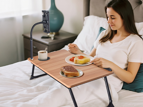 Foldable Lap Desk for Laptop Tray for Bed, Adjustable Laptop Stand, Bed Desk for Laptop and Writing