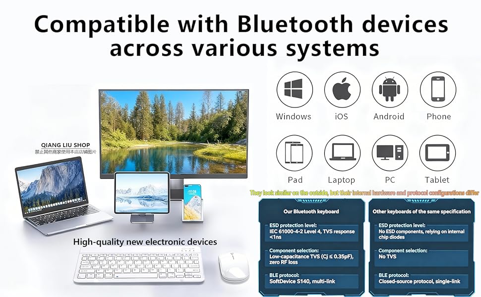 Compatible with Bluetooth devices across various systems