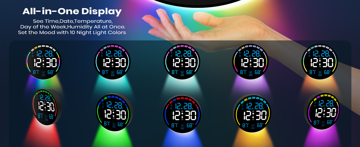digital battery wall clock