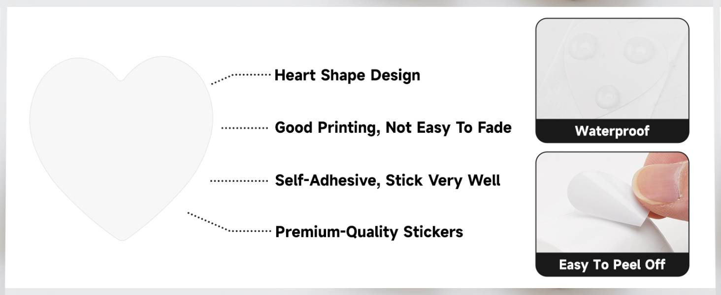 white heart stickers