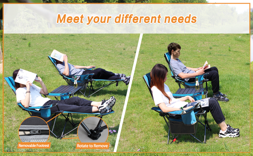 camp chair with foot rest