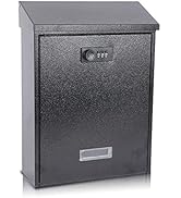 xydled Mail Boxes with Combination Lock,Locking Mailbox Wall Mounted,Large Capacity,Steel Cover M...