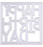 Happy Birthday Cutting Dies for Birthday Card Making Embossing Scrapbooking Metal Die Cuts Flower...