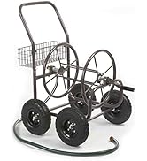 Liberty Garden Residential Grade 4 Wheel 871-M1-1 Garden Hose Reel Cart, Bronze