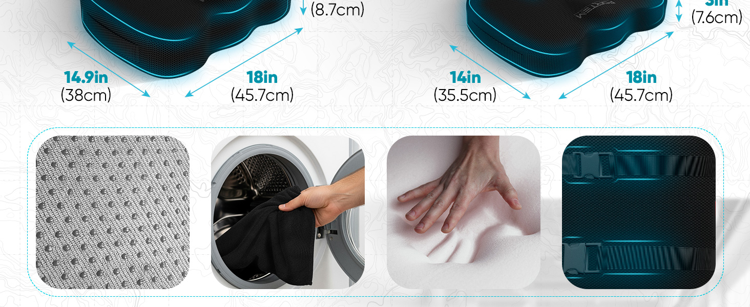 Multi use pillow for different chairs. wheelchair, desk chair, gaming chair, airplane seat