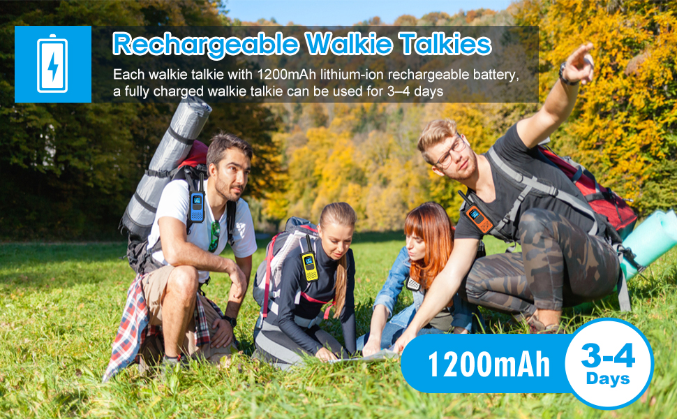 Rechargeable Walkie Talkies with lithium battery