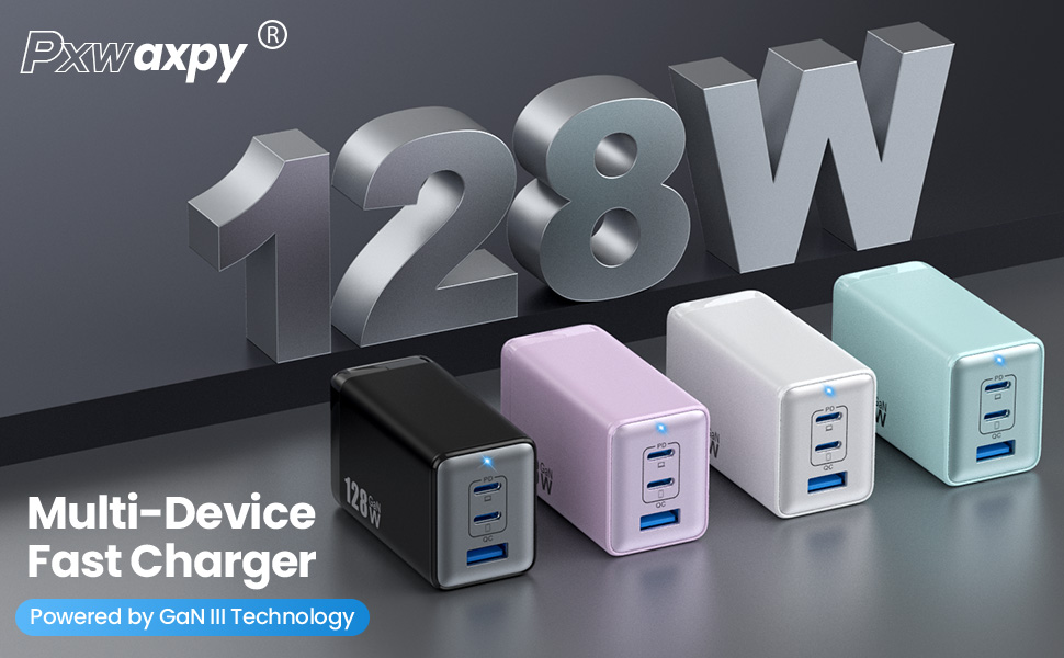 3-Port GaN Foldable Compact Wall Charger Power Adapter