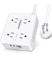Power Strip with 6 Feet - POWRUI 8 Widely Surge Protector Outlets with 4 USB Ports, 3 Side Outlet...