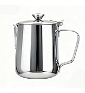 Stainless Steel Milk Frothing Pitcher,Coffee Frother Cup,Espresso Frothing Milk Pitcher with Ejoy...