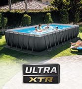 INTEX 26373EH Ultra XTR Deluxe Rectangular Above Ground Swimming Pool Set: 32ft x 16ft x 52in – I...