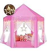 Monobeach Princess Tent Girls Large Playhouse Kids Castle Play Tent with Star Lights Toy for Chil...
