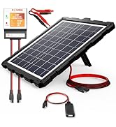POWOXI-Upgraded-20W-Solar-Battery-Charger-Maintainer, External Smart 3-Stages PWM Charge Controll...
