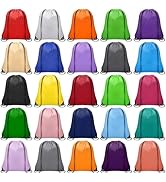 Grneric 25 Pieces Drawstring Bags Bulk Drawstring Backpack Draw String Bag Cinch Sack for Gym Tra...