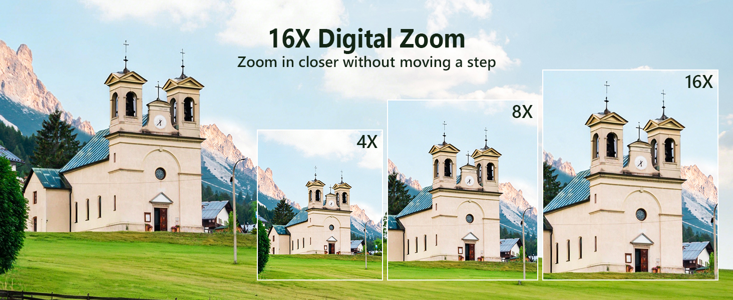 16X Digital Zoom