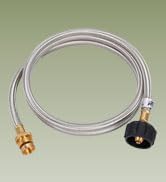 GasSaf 6FT Propane Adapter Hose 1lb to 20lb Propane Connection, Stainless Braided Propane Hose Fi...