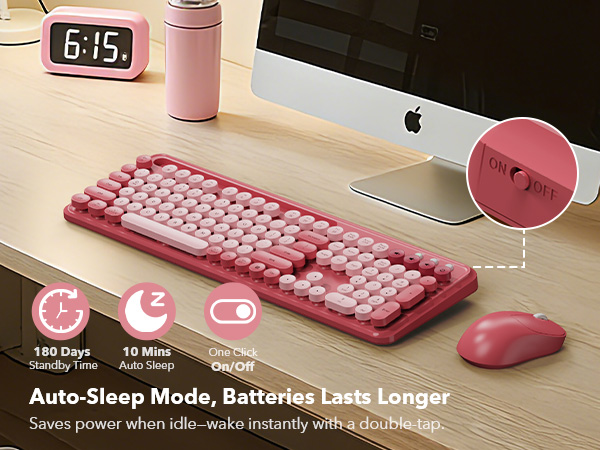 Auto-Sleep Mode, Batteries Lasts Longer. Savespower whenidle-wake instantly with a double-tap