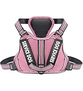 voopet Service Dog Harness, Easy On and Off Over Head Dog Vest Harness Fasten Quickly, Breathable...