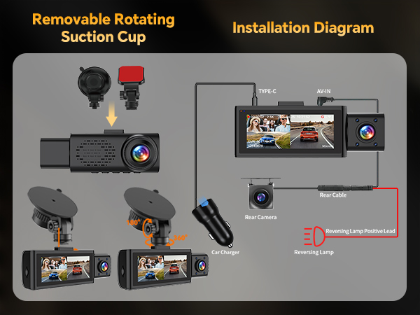 rear and front dash cam