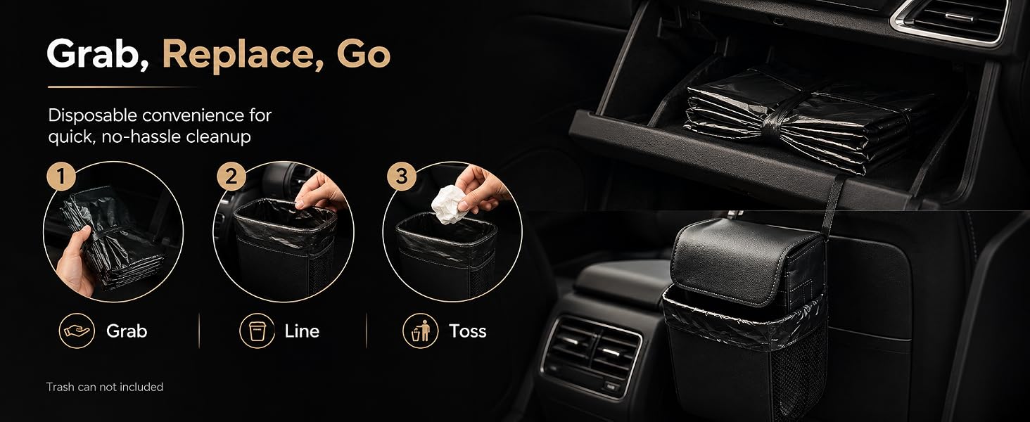 Small Trash Bags for Car Trash Can