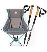 Get Out Gear TrekChair Highback V2 | Ultralight Backpacking Chair | 2-in-1 Trekking Pole and Camp...