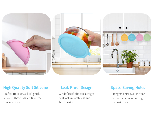 4 Cup Silicone Replacement Lids for Pyrex 7201-PC