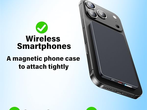 wireless power bank fast charging usb c mini slim light thin type c