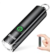 Blukar EDC Rechargeable Keychain Mini Flashlight, 3 Lighting Modes, Long Battery Life, Memory Fun...